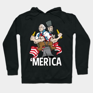 'Merica Fourth of July Drinking Beer Hoodie